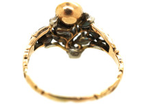 Georgian Gold , Emerald, Ruby & Rose Diamond Giardinetti Ring