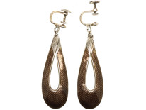 Silver & Enamel Earrings by Tostrup