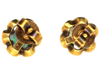 Retro 18ct Gold & Opal Stud Earrings