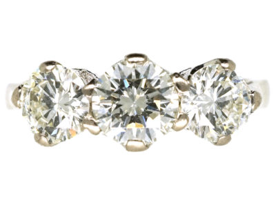 18ct White Gold Three Stone Diamond Ring