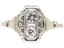 Art Deco 18ct White Gold & Diamond Ring