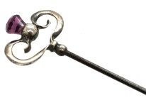Silver & Amethyst Hatpin by Charles Horner