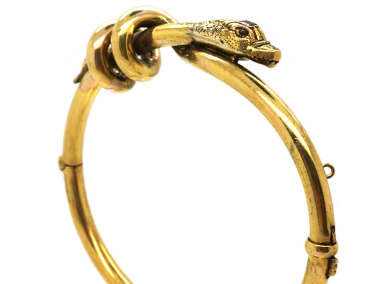 Victorian 15ct Gold Snake Bangle