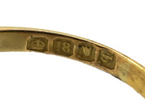 Victorian 18ct Gold, Sapphire & Diamond Crossover Ring