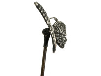 Edwardian Silver Butterfly Hatpin by Charles Horner