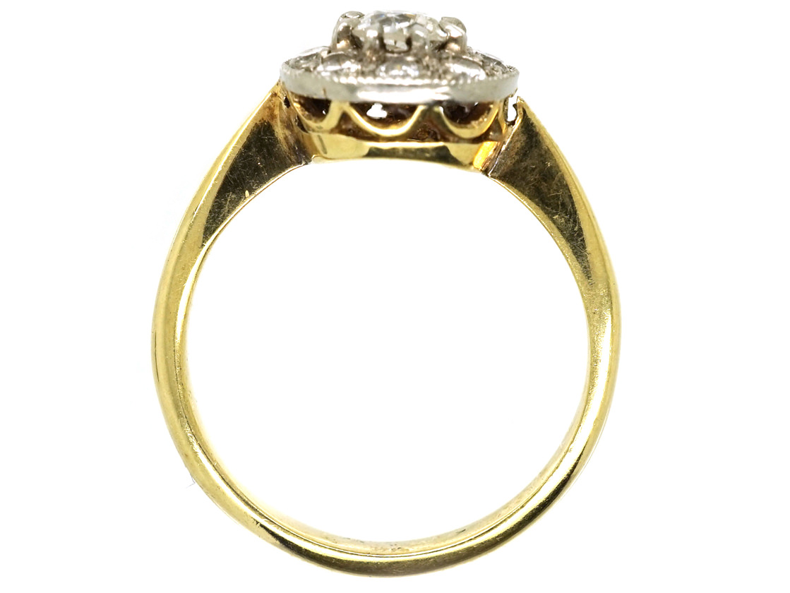 Edwardian 18ct Gold & Platinum, Diamond Cluster Ring (216L) | The ...