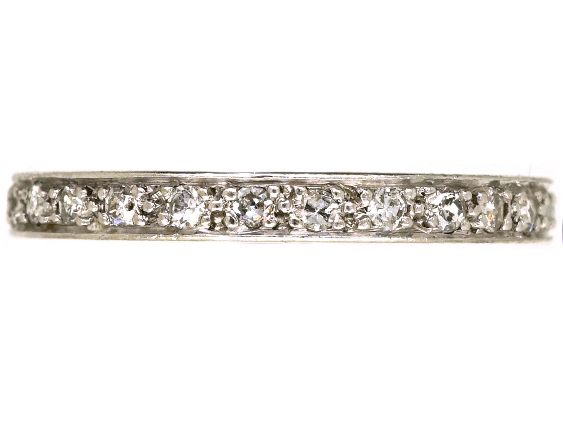 Art Deco Platinum & Diamond Eternity Ring (219L) | The Antique ...