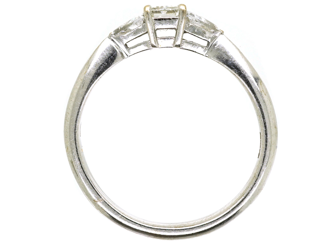 18ct White Gold & Diamond Three Stone Ring (213L) | The Antique ...