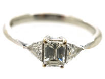 18ct White Gold & Diamond Three Stone Ring