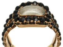 Georgian Gold & Vauxhall Glass Mourning Ring
