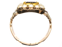 Georgian Gold, Flat Cut Almandine Garnet & Natural Split Pearl Ring