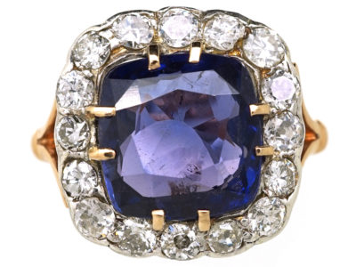 Edwardian 18ct Gold, Sapphire & Diamond Ring