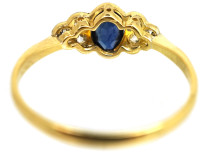 Edwardian 18ct Gold & Platinum, Sapphire & Diamond Ring