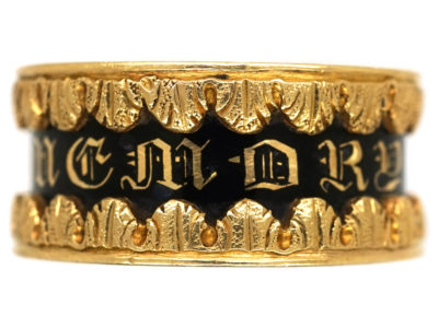 Early Victorian 18ct Gold Memorial Ring