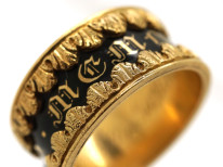Early Victorian 18ct Gold Memorial Ring