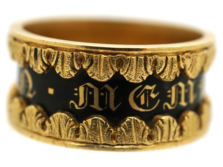 Early Victorian 18ct Gold Memorial Ring