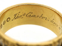 18ct Gold Memorial Ring for Thomas Easter