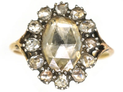 Georgian Rose Diamond Cluster Ring