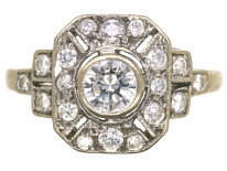 Art Deco 18ct White Gold Diamond Ring