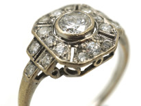 Art Deco 18ct White Gold Diamond Ring