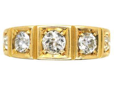 Victorian 18ct Gold Five Stone Diamond Ring