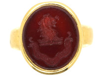 Victorian 18ct Gold & Carnelian Intaglio Signet Ring