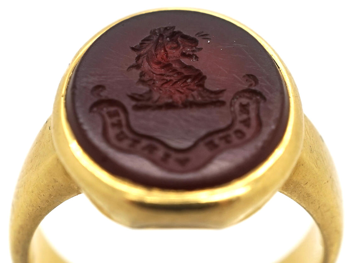 Victorian 18ct Gold & Carnelian Intaglio Signet Ring (329L) | The ...