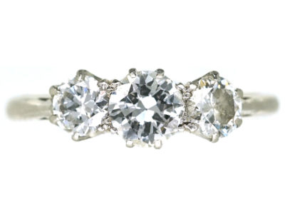 Platinum Three Stone Diamond Ring