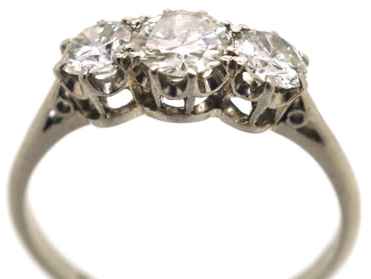 Platinum Three Stone Diamond Ring