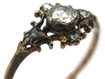 Georgian 18ct Gold & Silver Rose Diamond Ring