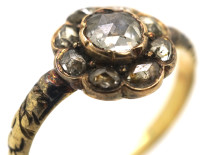 Georgian 18ct Gold Rose Diamond Cluster Ring