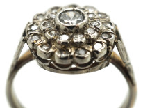 18ct White Gold Diamond Set Cluster Ring