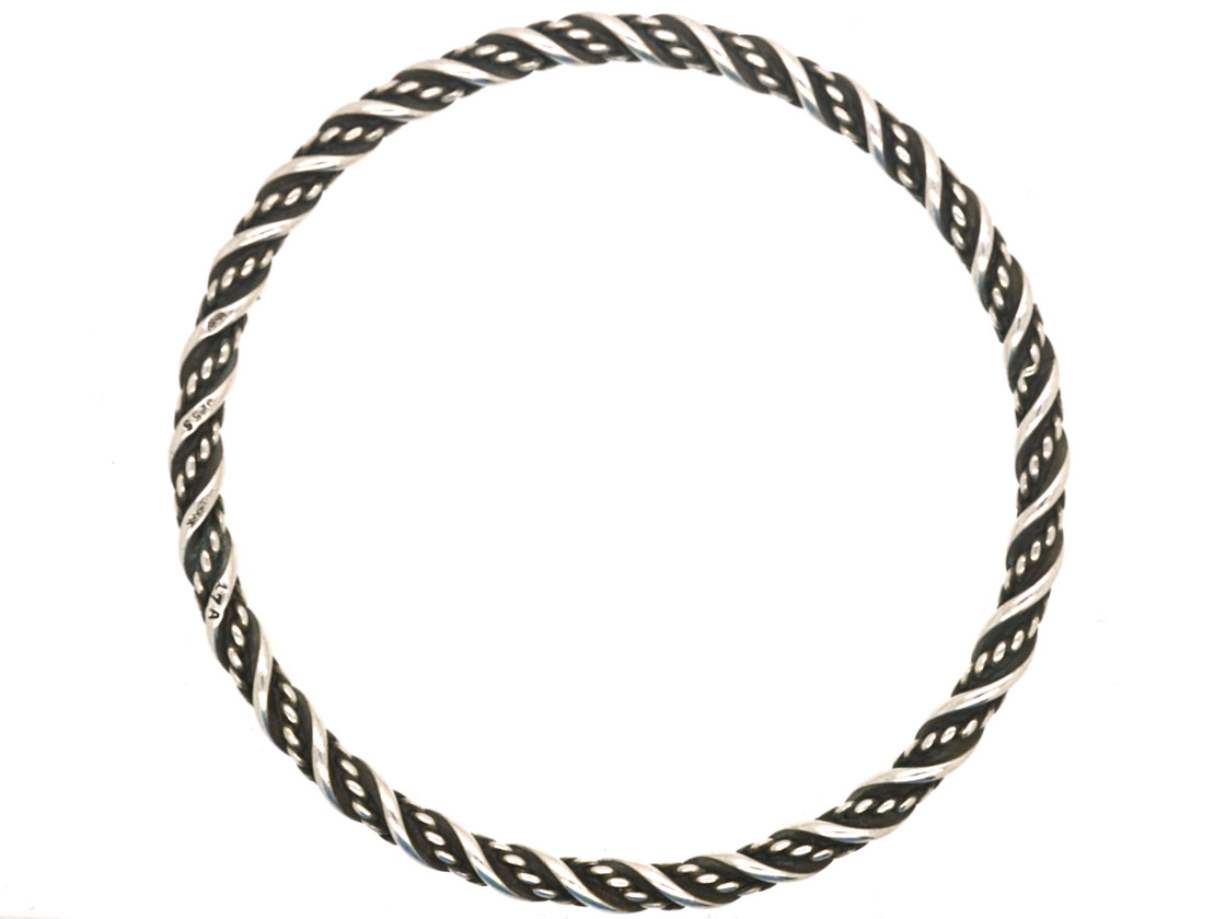 Silver Twist Bangle by Georg Jensen (373L) | The Antique
