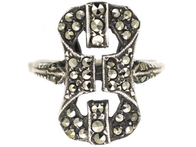 Art Deco Silver & Marcasite Ring