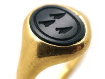 18ct Gold & Bloodstone Intaglio Signet Ring