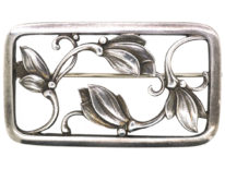 Silver Flower Brooch by Georg Jensen