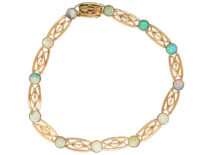 Edwardian 15ct Gold & Opal Bracelet