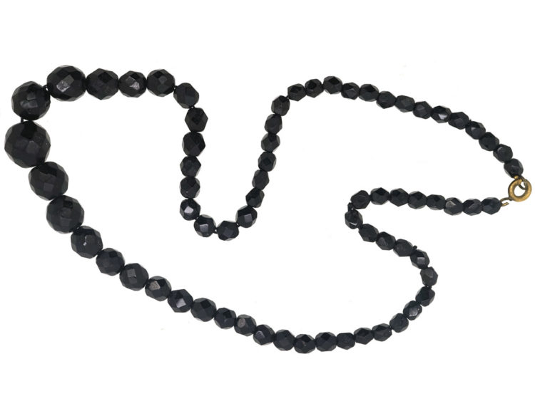 Victorian Vauxhall Glass Faceted Bead Necklace