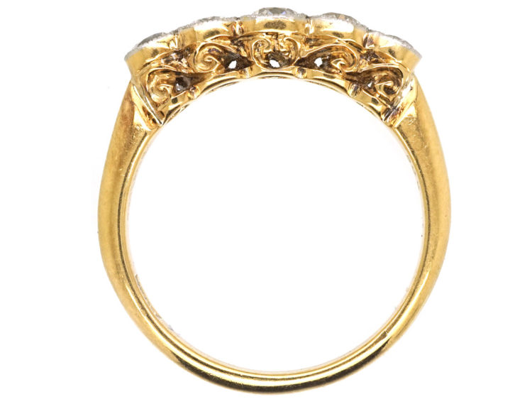 Edwardian 18ct Gold Five Stone Diamond Ring