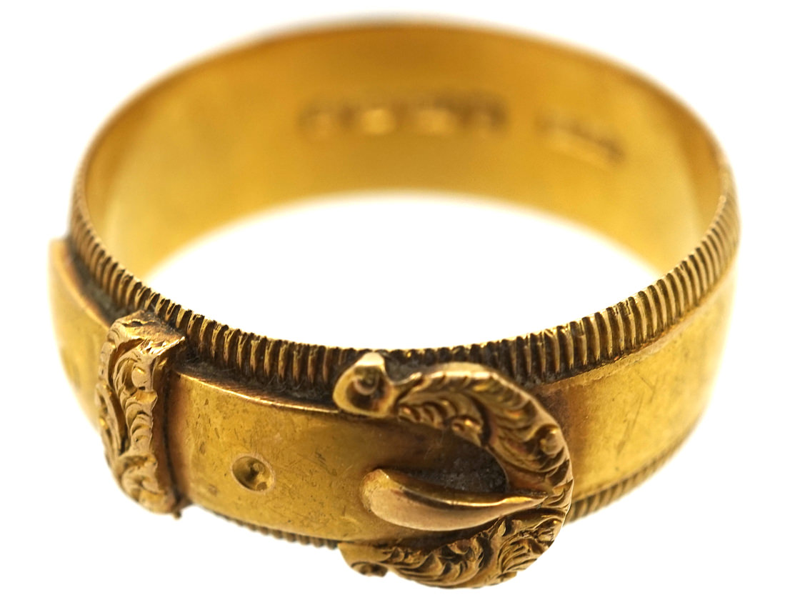Edwardian 18ct Gold Buckle Ring (409L) The Antique Jewellery Company