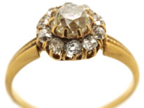 Edwardian 14ct Gold Diamond Cluster Ring