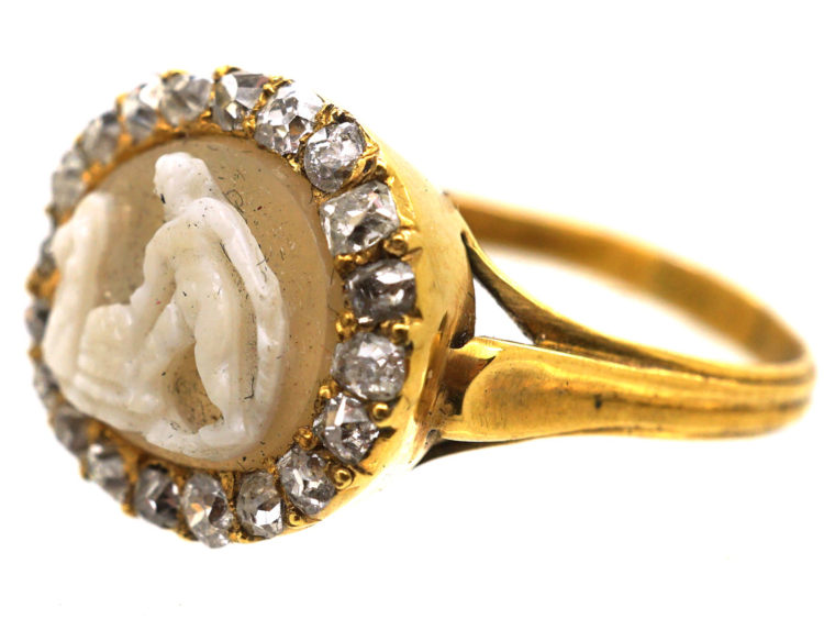 Early Georgian Diamond Cameo Ring