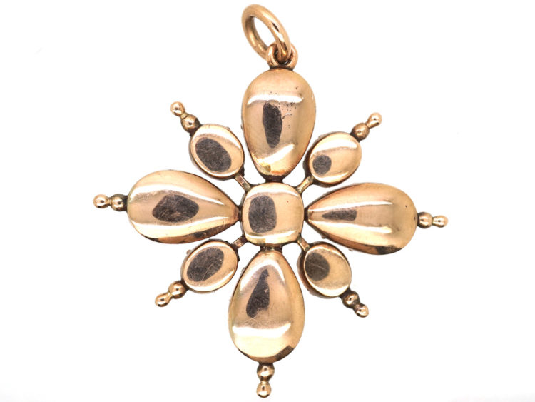 Georgian Gold, Amethyst & Natural Pearl Pendant