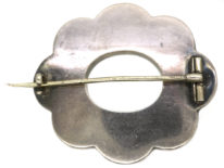 Victorian Silver Scottish Agate Oval Brooch