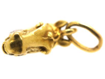 18ct Gold & Gem Set Pendant of a Horse's Head