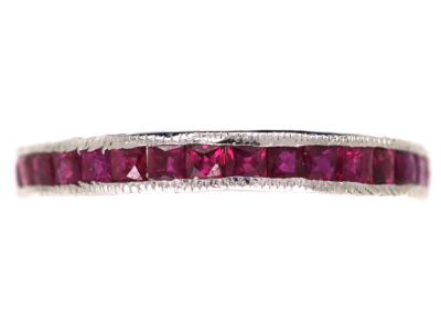 Art Deco 18ct White Gold Ruby Eternity Ring