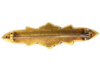 Victorian 15ct Gold & Natural Split Pearl Bar Brooch