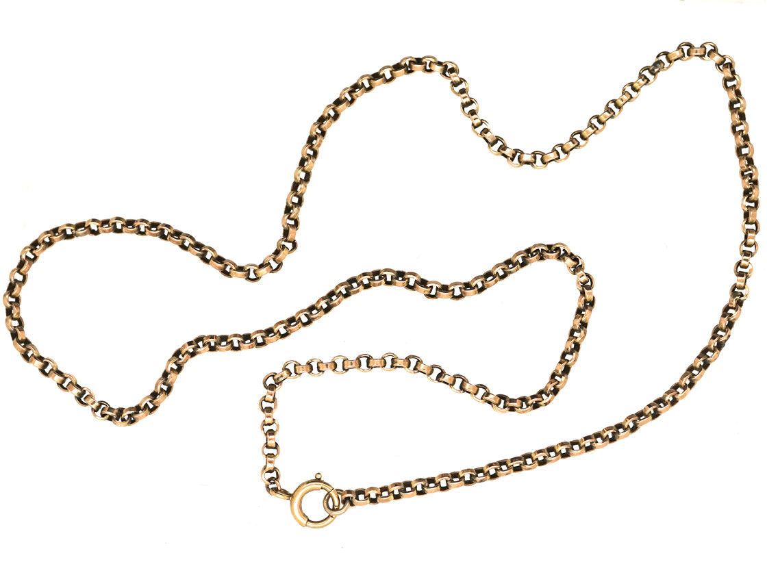 Edwardian 9ct Rose Gold Chain (49.5 cm) (757L) | The Antique Jewellery ...