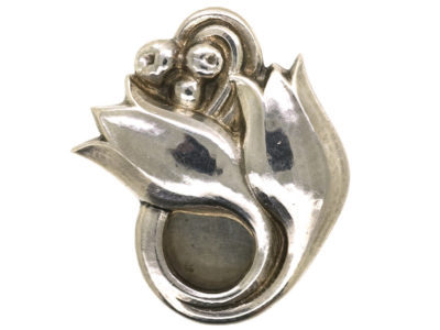 Silver Tulip Clip by Georg Jensen