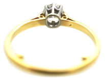 Art Deco 18ct Gold & Platinum, Diamond Solitaire Ring